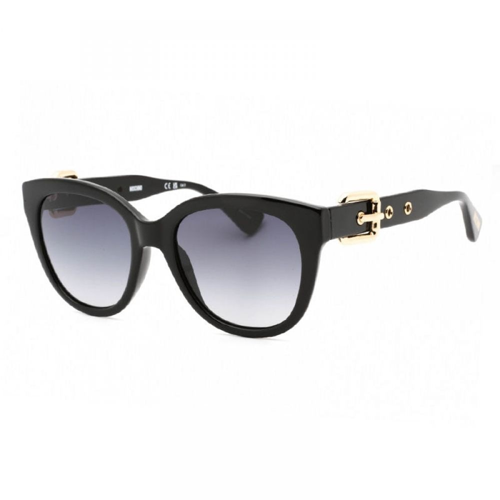 [해외] 모스키노 선글라스 스퀘어 풀 림, 블랙 프레임 앤 다크 그레이 그라데이션 렌즈 MoS143/S08079o 블랙