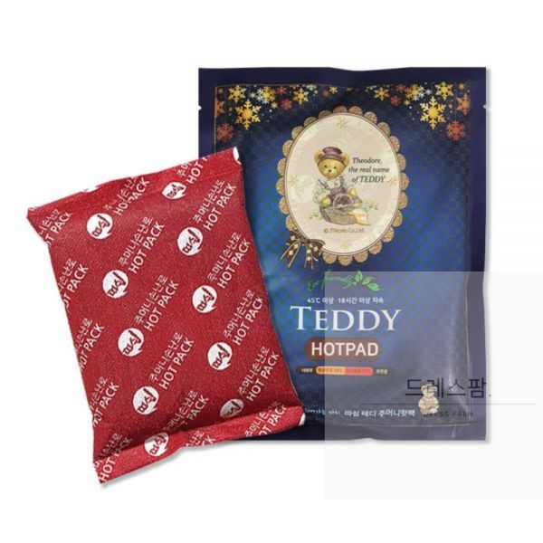 테디베어 핫팩 150g 10개 장시간 보온 손 발 허리 겸용