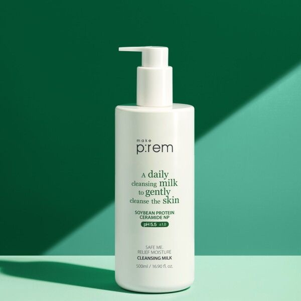 메이크프렘 [메이크프렘] [재구매템/저자극/약산성]  모이스처 클렌징 밀크 500ml [GIFT]마스크팩3매+클렌징폼 20ml