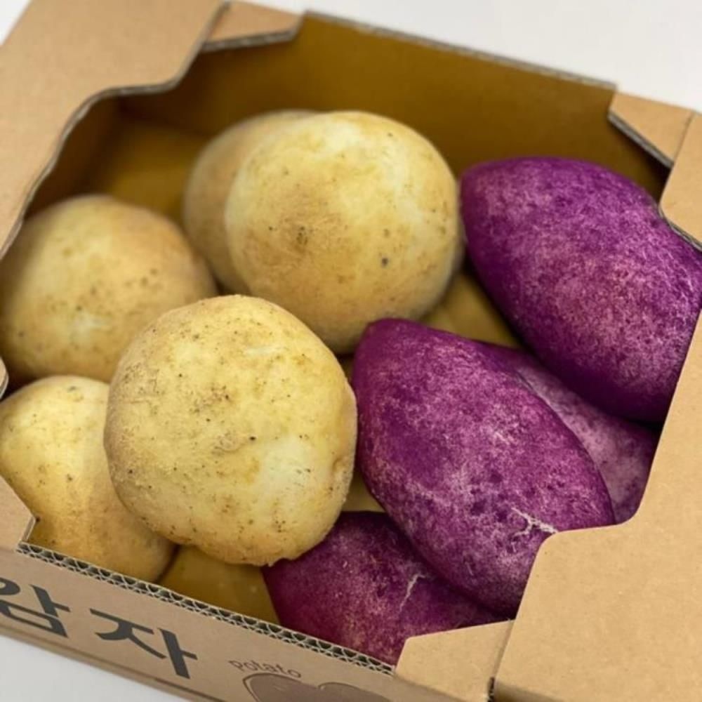 [온누리상품 상생페이백] [디저트블룸] 수제 고구마빵 5개입+감자빵5개입 1봉지 영양간식 식사대용