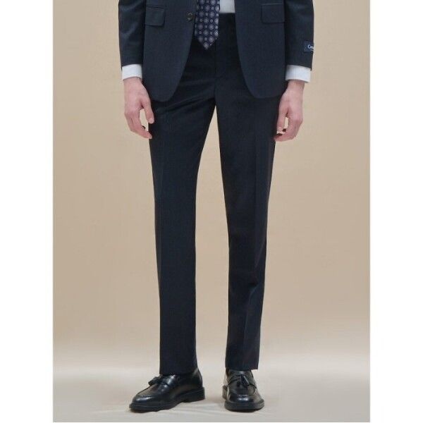 갤럭시 [갤럭시] [Prestige] 울 스트라이프 레귤러핏 수트 팬츠 - 네이비 (GA4902P17R)