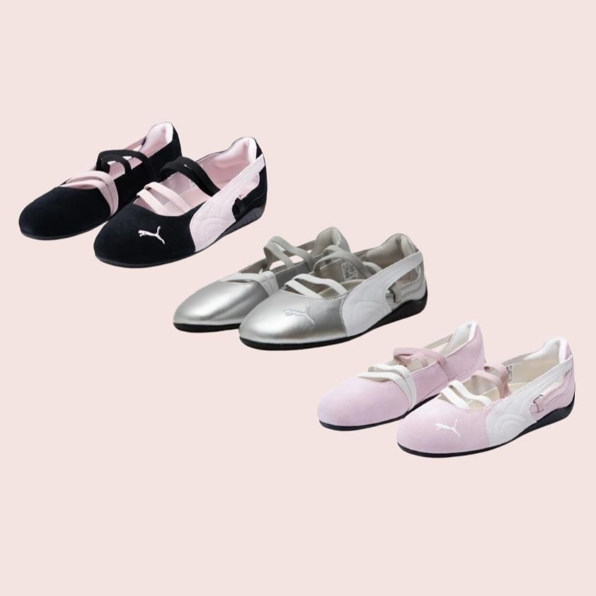 푸마 스피드캣 발렛 메탈릭 실버 스웨이드 블랙 핑크