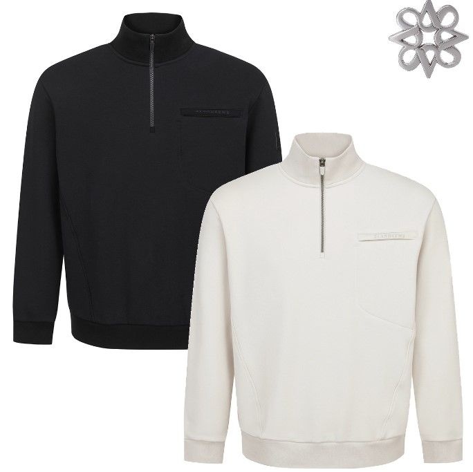 [롯데백화점] 세인트앤드류스 [사은증정] 남성 레더 와펜 하프지업 밍크 기모 긴팔 티셔츠 811C4TR025 LE1218022298