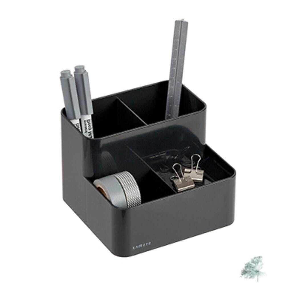 컬러웨이브OEM 별하샤인 럭스연필꽂이 다크그레이 문구수납함 수납정리함 테스크테리어