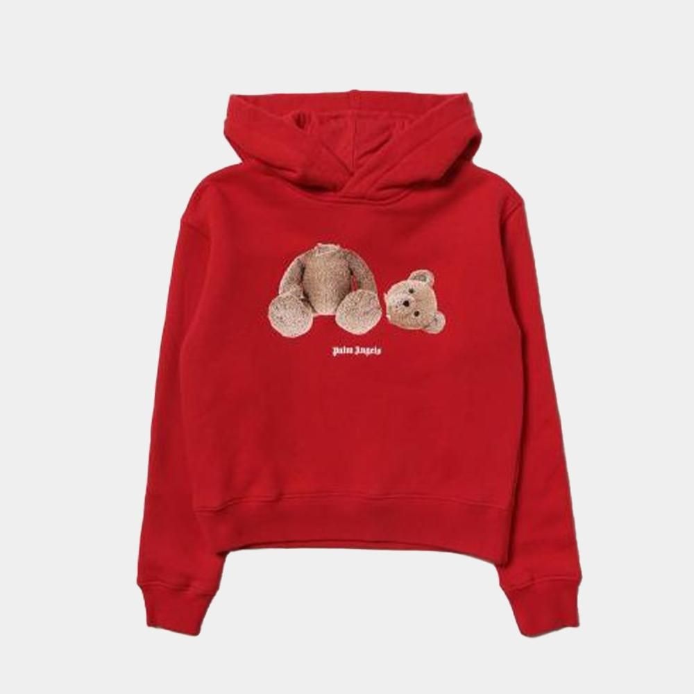 PALM ANGELS 팜엔젤스 키즈 킬더베어 프린팅 후드티셔츠 레드브라운 PGBB001F21FLE001 2560