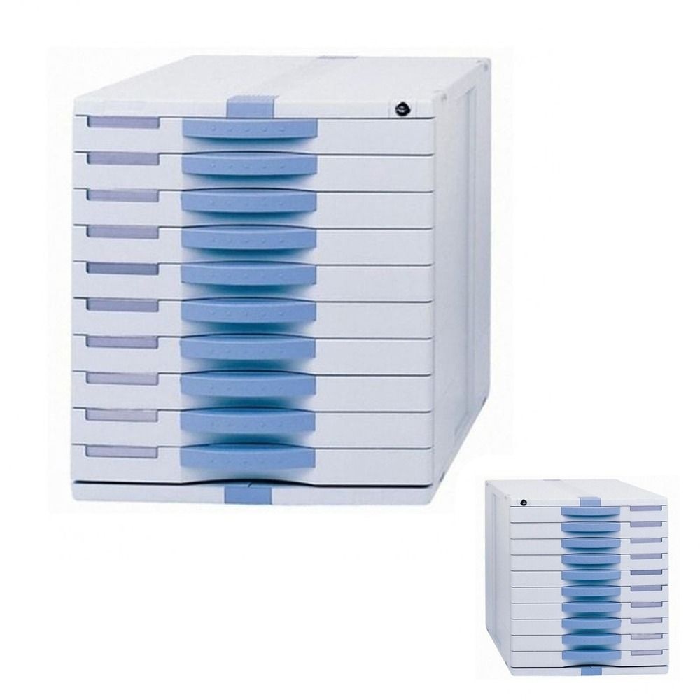 SYSMAX 파인테라 블루 서류함 맥스 280027 꽂이 10단 305x360x325mm 책받침대 독서대