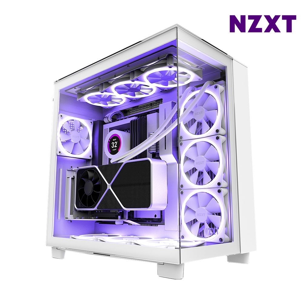 NZXT H9 ELITE 화이트 PC케이스 미들타워케이스 듀얼챔버 ATX 엘리트