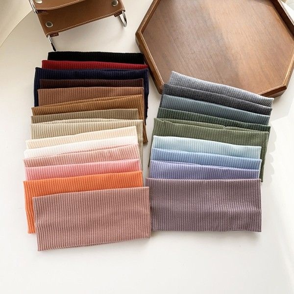 [해외] 가을 겨울 와이드 엣지 탄성 여성 헤어밴드 메이크업 세안 스포츠 니트