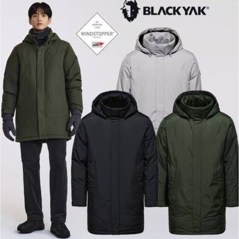 국내매장정품 블랙야크 패딩 점퍼 자켓 남성 히마 WSP 알파 다운자켓 윈드스토퍼 거위털 미드 기장 다운 1BYPAW4005 G
