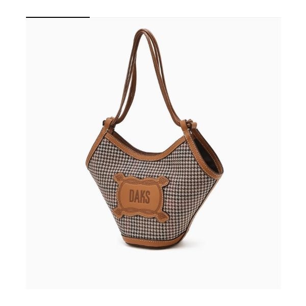 [DAKS] [AK분당점] [닥스] 브라운 체크 면혼방 미니토트백 DCBA5E665W2
