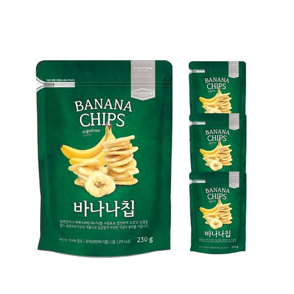 [롯데백화점] 리치팜너트 바나나칩230g 4팩