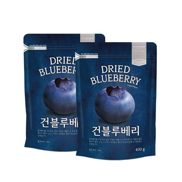 [롯데백화점] 리치팜너트 건블루베리400g 2팩