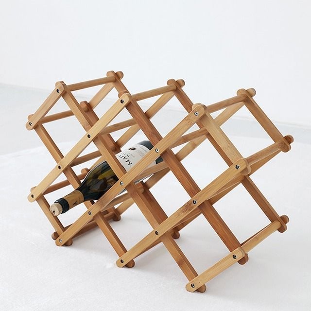 JAWAL 원목접이식 와인랙 8병 W16006 대나무 2626.3380 당일발송