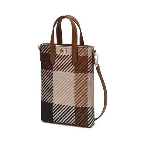 &lt;매장정품&gt; DAKS 닥스 DCWA5F501W2 [25FW][GREAT HOUSE CHECK PVC] 브라운 하우스체크 패턴 미니크로스백 768116