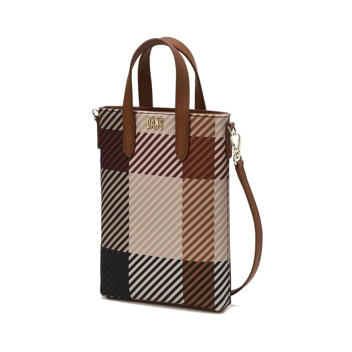 &lt;매장정품&gt; DAKS 닥스 DCWA5E501W2[GREAT HOUSE CHECK PVC] 브라운 하우스체크 패턴 미니크로스백 767618