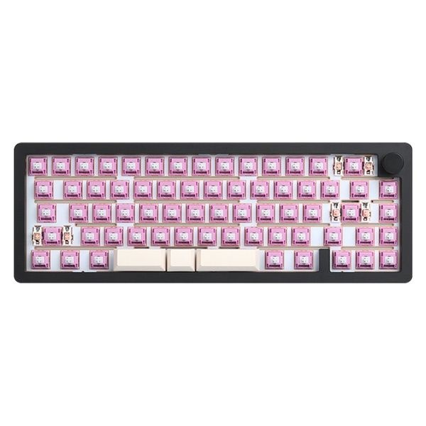 SPM 유,무선 AL68A 풀 알루미늄 텐키리스 VIA 핫스왑 베어본스위치 스플릿키캡 블랙