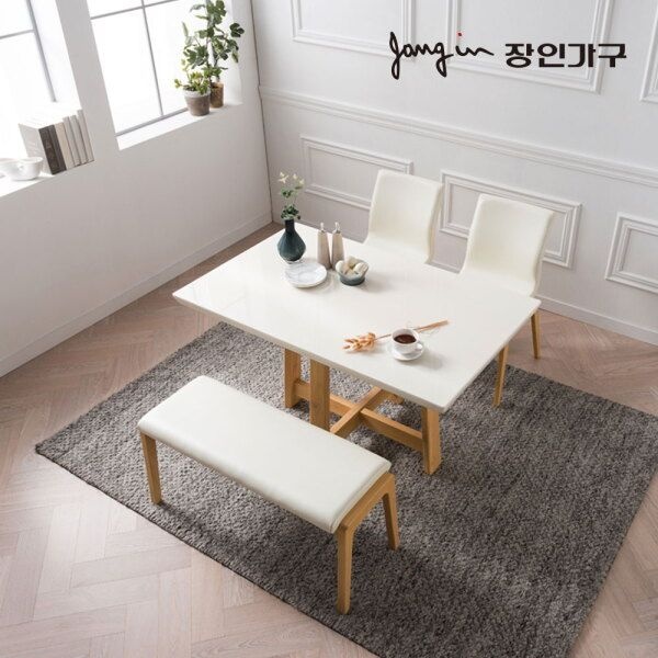 장인가구 [장인가구] [롯데단독]  아마르 대리석 4인 식탁세트 (혼합형)