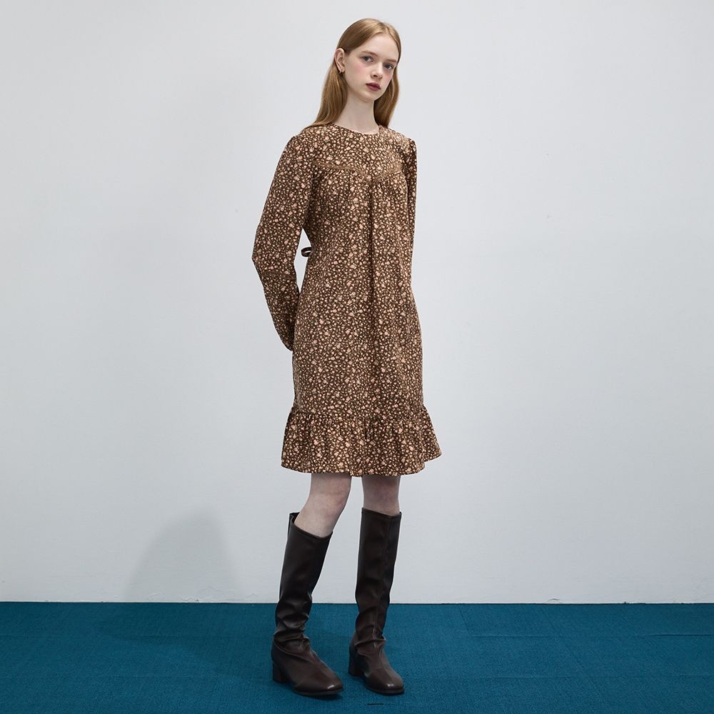 르샵 본사직영 코듀로이 플라워 제천벨트 원피스-LC42OP030