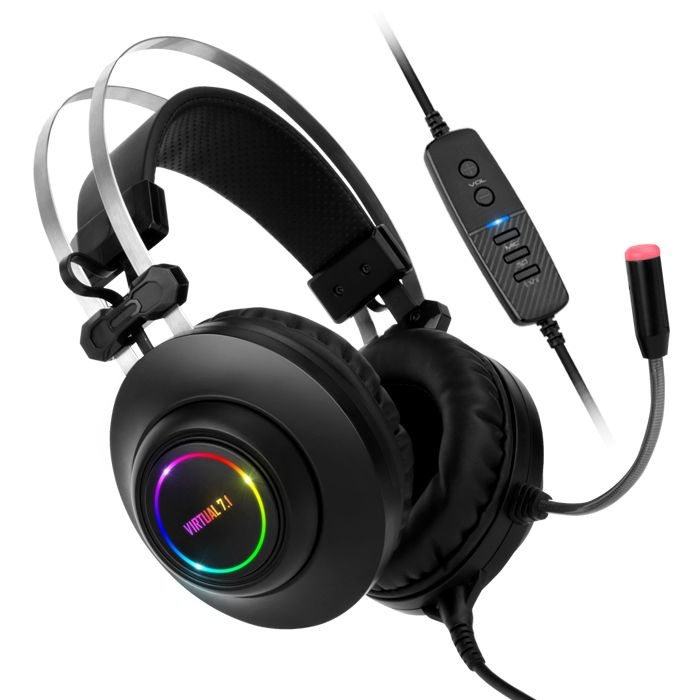 [오늘출발] 앱코 해커 N550 ENC 가상 7.1 RGB 진동 노이즈 캔슬링 마이크 3D 초경량 헤드셋