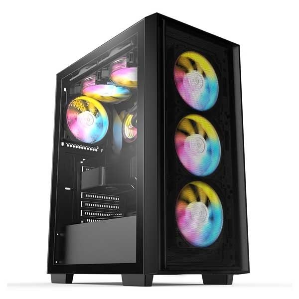 UnKnown DAVEN D6 MESH 강화유리 미들타워 블랙