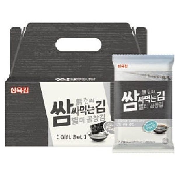 [오늘출발] 김선물세트 무조미 쌈싸먹는김 별미곱창 삼육김 [7.2g 10개]