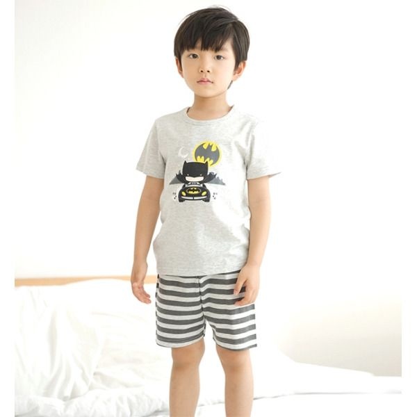 [토토와모모]유아 아동 여름 아기 반팔 어린이 실내복 배트맨