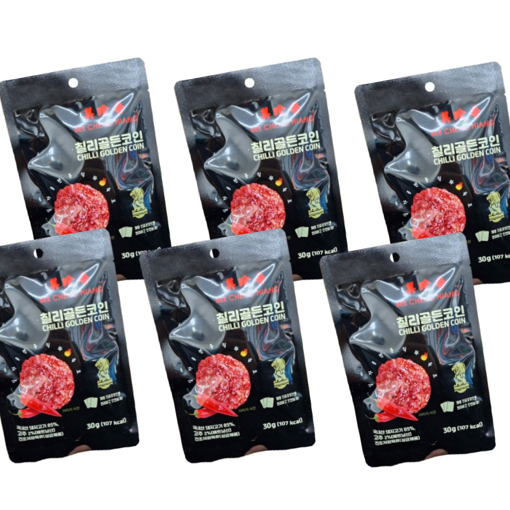 비첸향 칠리골든코인 30g x 6팩 싱가폴 전통 직화육포 국내산돼지고기 : 롯데ON