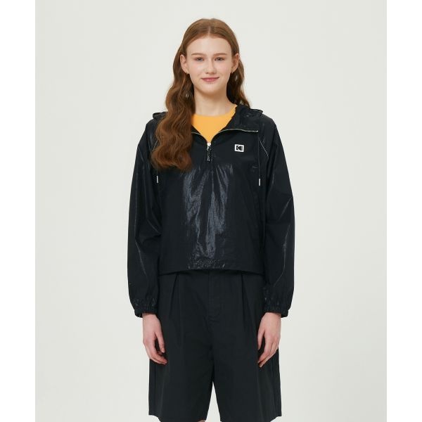 <매장정품> 코닥 KODAK 메일러 유광 후드 아노락 우먼 BLACK K5122LWT21BLK 429099