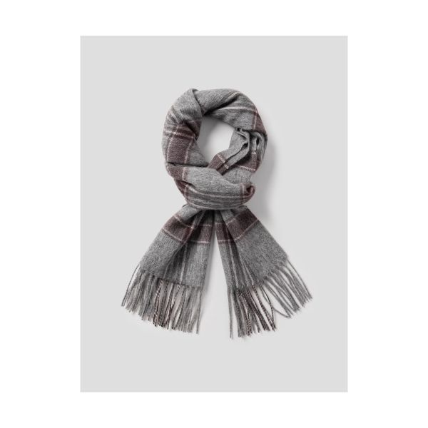 [8SECONDS]에잇세컨즈 울 100 우븐 체크 머플러 브라운 394768