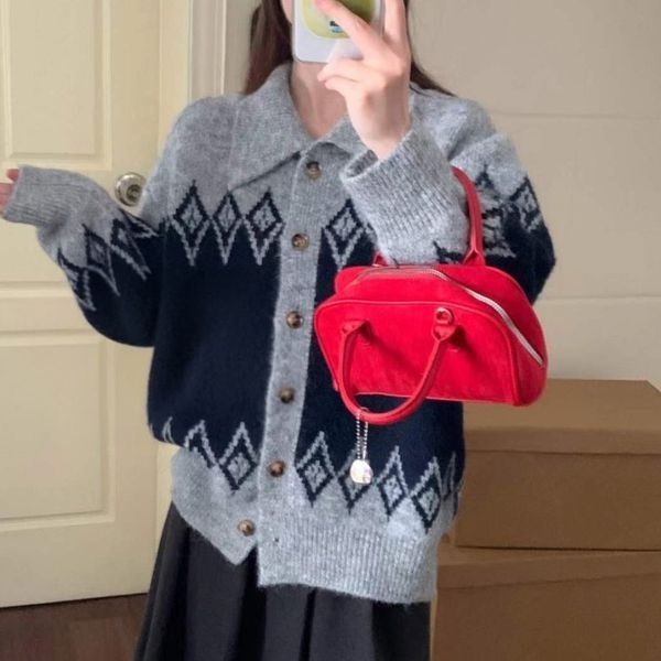 아이우먼 아이우먼 [하프클럽]아이우먼 빈티지버튼와이가디건 YYV724M511 빅사이즈