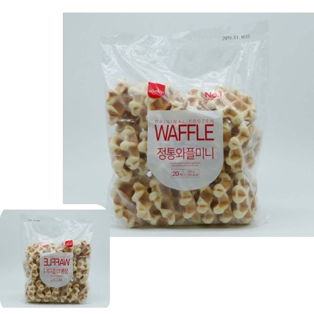 유바라 식자재 식료품 20입 600g 냉동 겉바속촉 정통와플미니 가공식품 삼립 식당재료