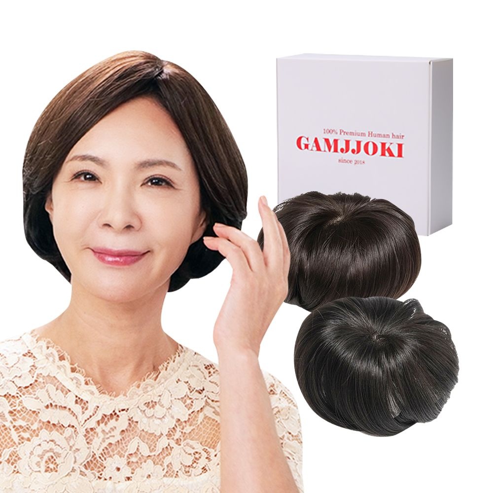 감쪽이 인모 100 정수리 가발 패션 부분 가발 인모 : 롯데ON