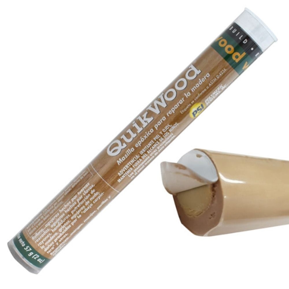 상세표기 PSI QUIKWOOD 목재용 에폭시 퍼티 스틱 나무계단수리 가구수리 빠데