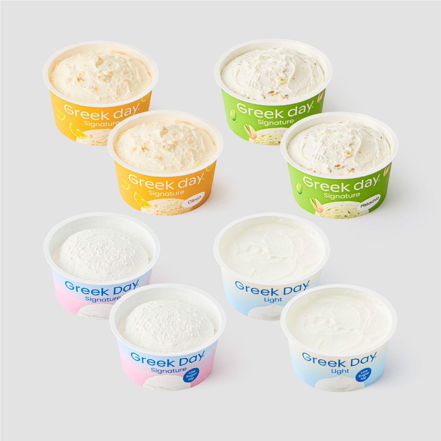 그릭데이 그릭요거트 신상 맛보기 패키지 4종 8팩 유자2개+시그니처2개+라이트 2개+피스타치오2개
