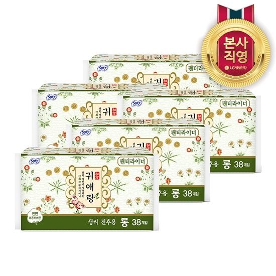 바디피트 귀애랑 팬티라이너 38P(롱) x 5팩