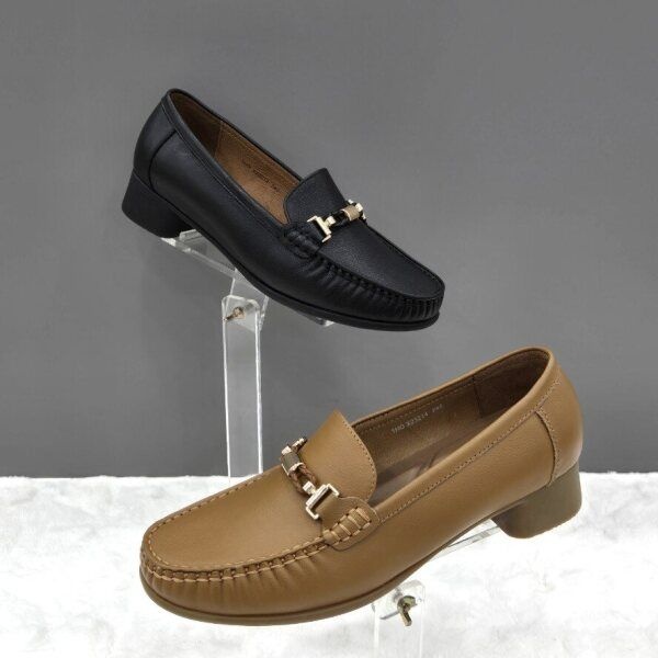 미셸 [탠디 (패플)] [탠디]여성 링클 디테일 로퍼 X2HH32GD14 CAMEL BLACK 1DD_JJ