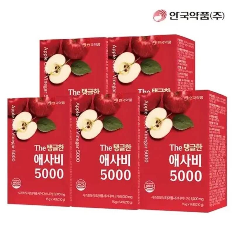 [안국약품] The 탱글한 애사비 5000 14포X5박스 10주분)