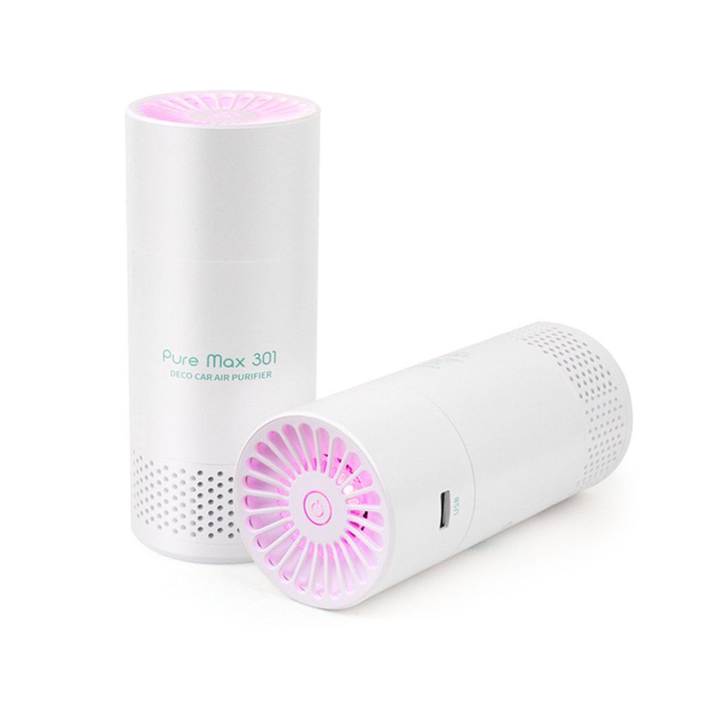 데코 PM301 원통형 미니 실내 및 차량용 공기청정기 (H11 헤파필터) 화이트