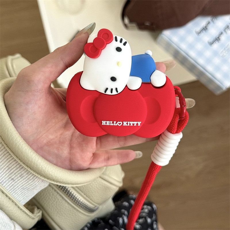 [해외] 귀여운 나비넥타이 헬로키티 에어팟4 케이스 프로 여친선물 캐릭터 무선 블루투스 이어온