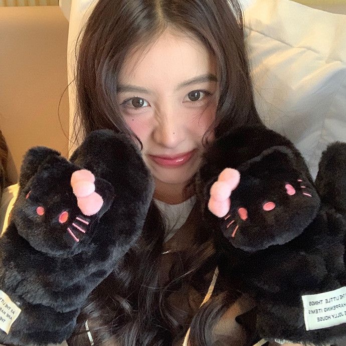 [해외] 끄롱마제 여성 플러시 방한장갑 플리스 안감 겨울 등산 방풍 방한용품 터치 가능 따뜻한 착용감 야외활동