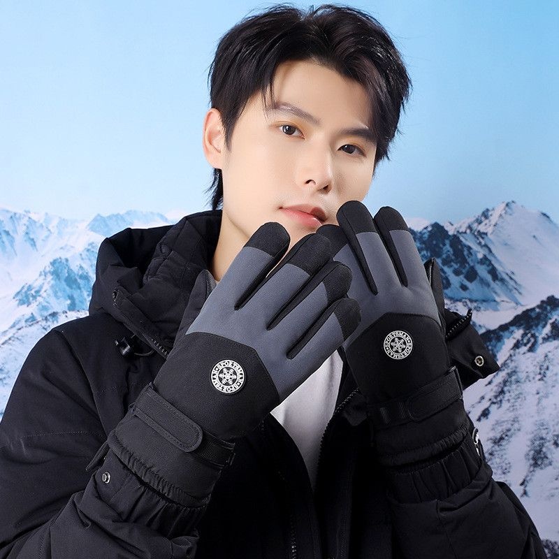 [해외] 끄롱마제 스마트폰터치 여성용 방수 방풍 겨울 스키장갑 따뜻한 기모 안감 사이클링 및 야외활동에 적합한