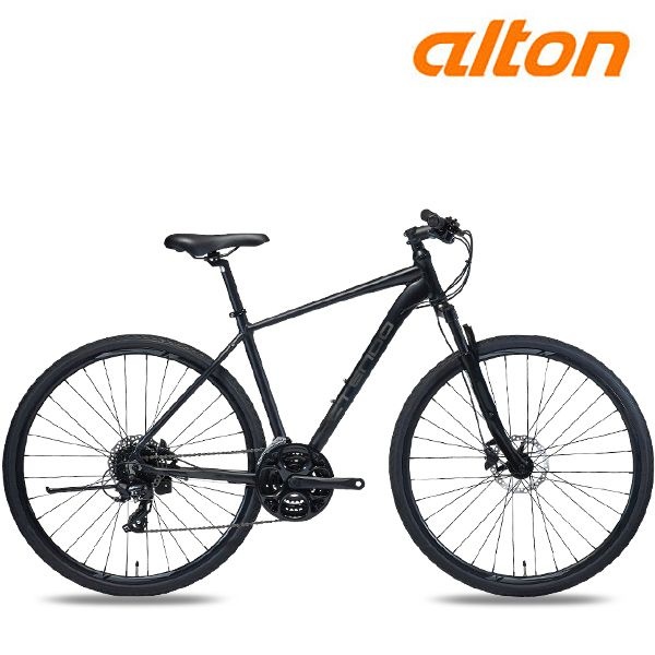 알톤 펑크방지 타이어가 장착된 하이브리드 자전거 알시티 엔도 24 700C 시마노24단 유압식 무료 완조립