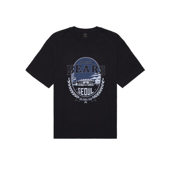 무신사 한국야구위원회 볼파크 Ver.2 반소매 티셔츠 블랙 [서울 두산 베어스] 7998540