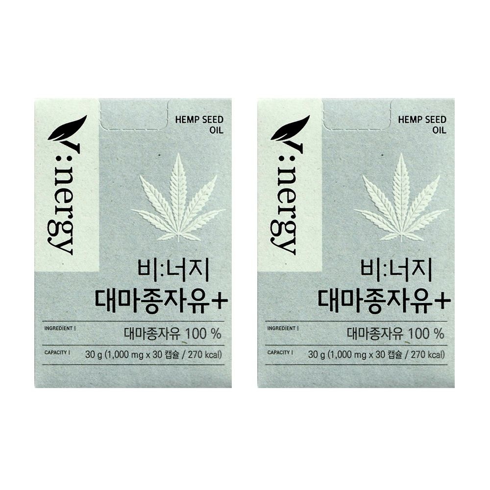 [오늘출발] 알피바이오 비너지 대마종자유 플러스 1000mg x 30캡슐 2박스
