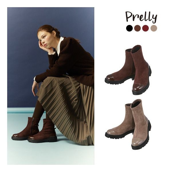 [프레리] (런칭가 79,000원) 스트레치 앵클 부츠