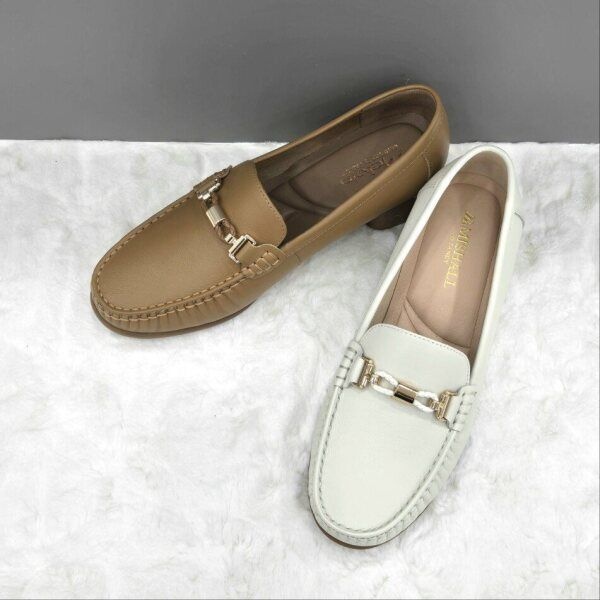 미셸 [탠디 (패플)] [탠디]여성 링클 디테일 로퍼 X2HT32GD14 IVORY CAMEL 4DD JJ