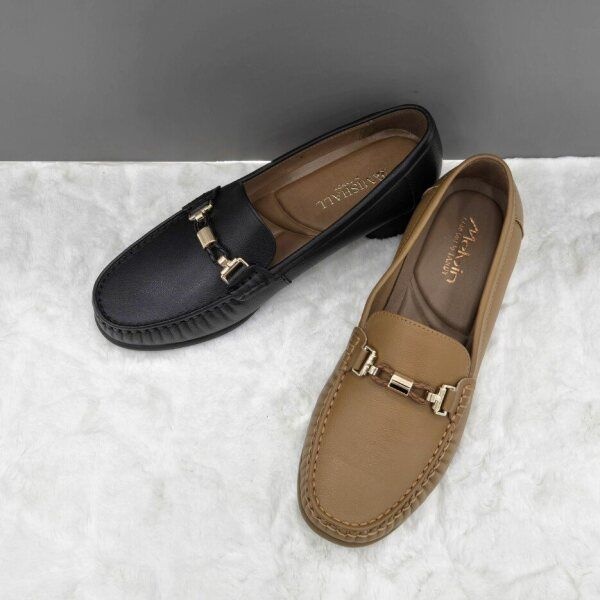 미셸 [탠디 (패플)] [탠디]여성 링클 디테일 로퍼 X2HT32GD14 CAMEL BLACK 4DD JJ