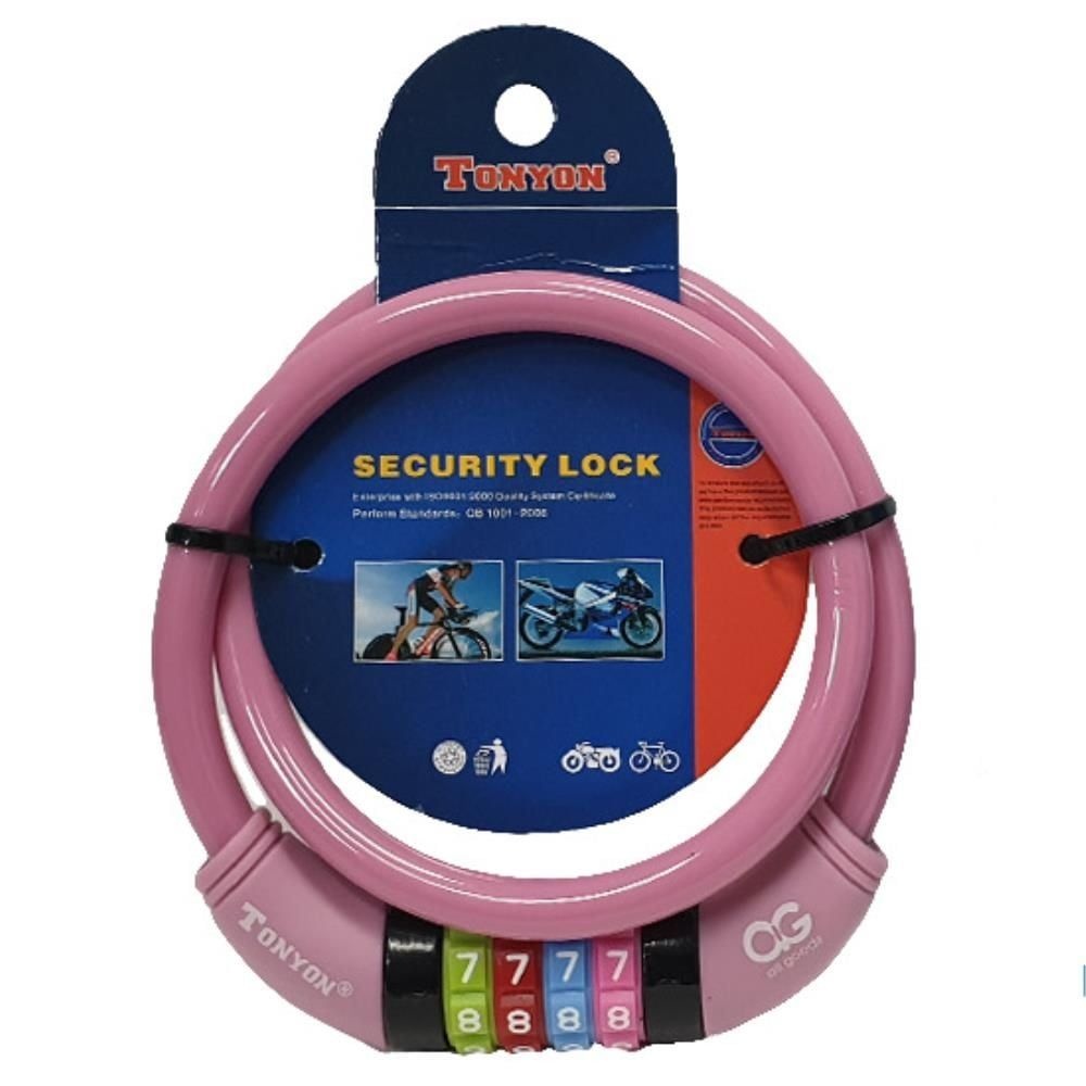 TONYON 칼라 자전거 자물쇠 잠금장치 도난방지 안전장치 고리