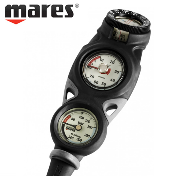 마레스 [마레스] 스킨 스쿠버 다이빙 콘솔 미션 3 게이지 잔압계/수심계/나침반
