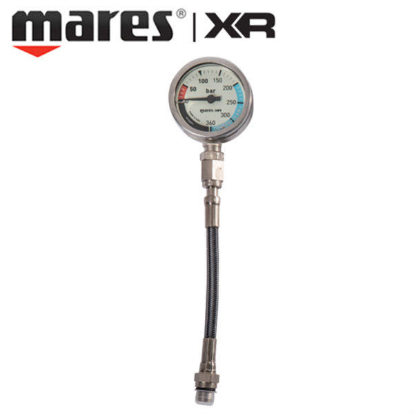 마레스 [마레스] XR 스킨 스쿠버 다이빙 싱글 게이지 잔압계 SPG 52 15cm 마이플렉스 (산소세정)